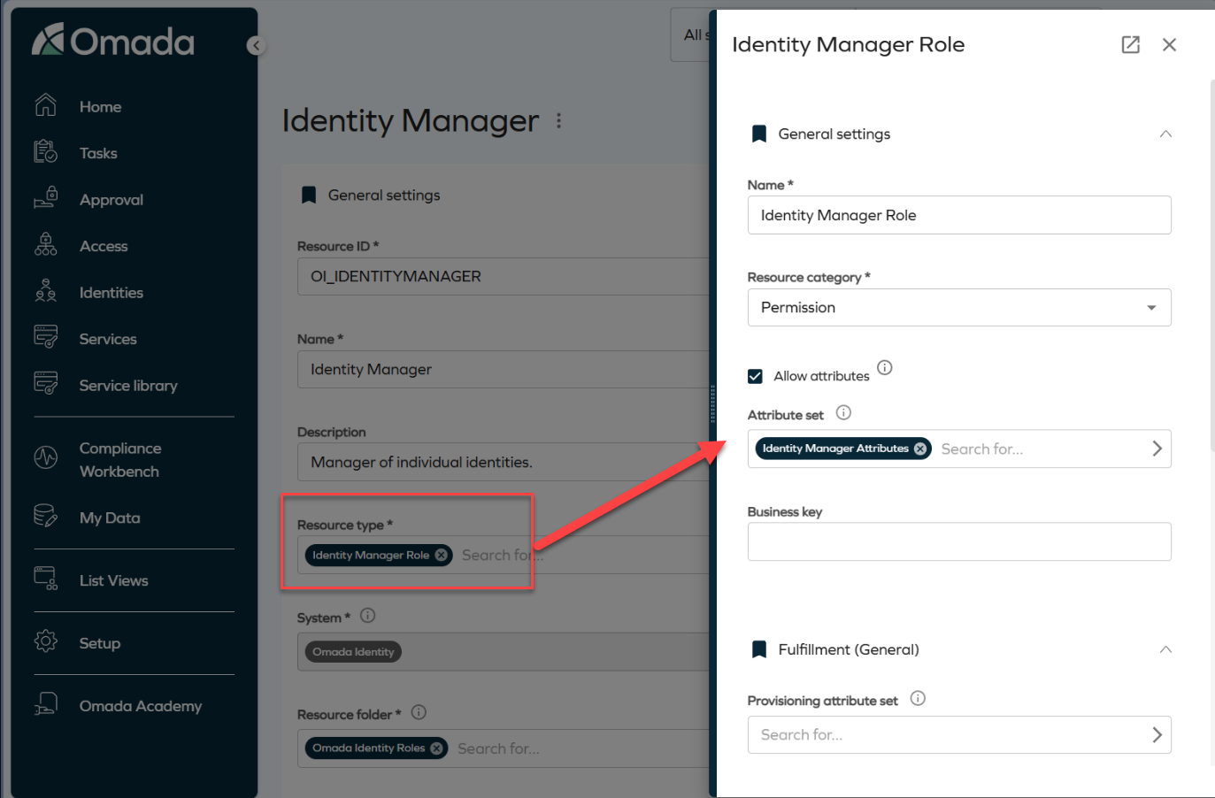 References properties side panel.